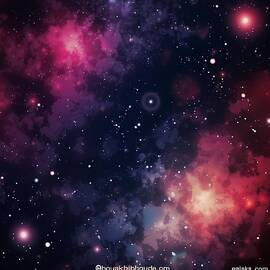 Galaxy pattern with stars and nebula No 1 by Andre Petrov