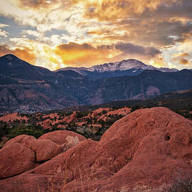 Garden of the Gods dramatic Winter sunset by Abigail Diane Photography