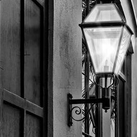 Gas Lamp Charleston SC BW by Susan Candelario