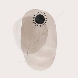 Geometric Abstract Watercolor by Georgia Clare