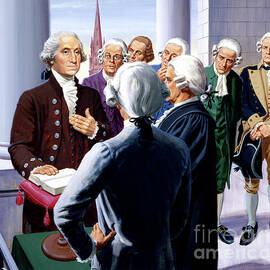 Inauguration Of George Washington by Ed Vebell