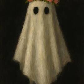 Ghost with Floral Crown by Lucia Stewart