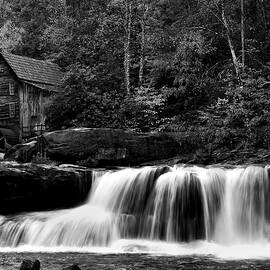 Glade Creek Grist Mill Monochrome by Flees Photos