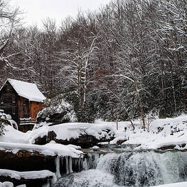 glade creek grist mill winter by Flees Photos