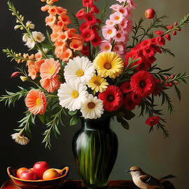 Gladioli Wall Art Floral Still Life by Nature Oil Painting