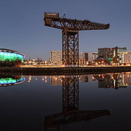 Glasgow Clyde Waterfront Panorama Winter by Grant Glendinning