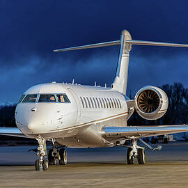 Global Business Jet at Dusk - by Dave Koch by Dave Koch - Aircraft Photography