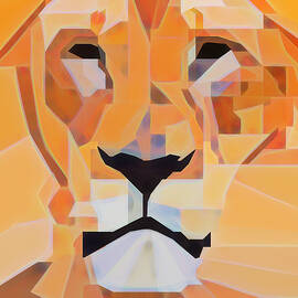 Glowing Lion Head by Dan Sproul