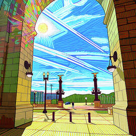Glowing Sun At Union Station by Rod Whyte