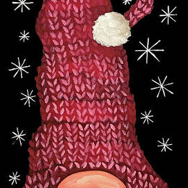 Gnome in knitted hat by Lucia Stewart