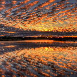Golden Kaleidoscope Sunrise Over Lake Wausau by Dale Kauzlaric