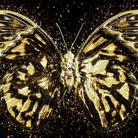 Golden Wall-Art - Butterfly III by Philippe HUGONNARD