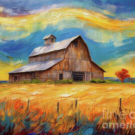 Goldendale Cow Barn by Macro Abundance