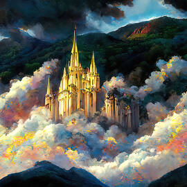 Gothic Cathedral among the Clouds, 05 by AM FineArtPrints