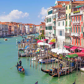 Venice - Grand Canal Gondolas, Venice by Neale And Judith Clark