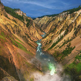 Grand Canyon of the Yellowstone Mist, Wyoming by Abbie Matthews