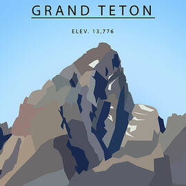Grand Teton Elevation Low Poly by Dan Sproul