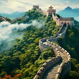 Great Wall of China in Surreal, Dreamlike Style No 2 by Andre Petrov