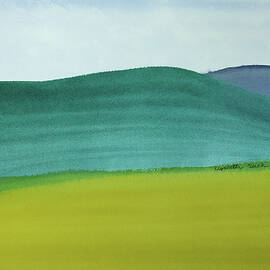Green and Blue Minimalist Landscape by Elizabeth Reich