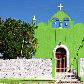 Green Church with Red Door by Tatiana Travelways