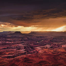Green River Overlook Rainstorm, Utah by Abbie Matthews