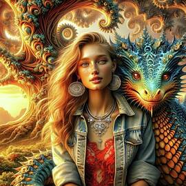 Guardian of the Fractal Grove by Bill And Linda Tiepelman