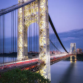 GW Bridge Illuminated NYC by Susan Candelario