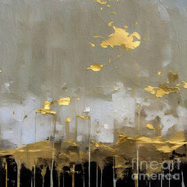 Haggai 2 9. Greater Glory in Gold. Abstract Christian Wall Art by Mark Lawrence