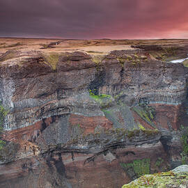 Haifoss and Granni Waterfalls, Iceland by Adrian Hendroff