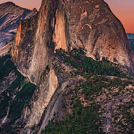 Half Dome at Sunset from Glacier Point - Yosemite, California - Vertical by Abbie Matthews