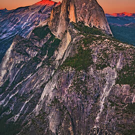 Half Dome Sunset from Glacier Point - Yosemite, California - Vertical by Abbie Matthews