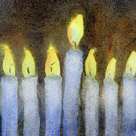 Hanukkiah Candles for Hanukkah by Elizabeth Reich