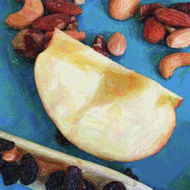 Healthy snacks colored sketch by Tatiana Travelways