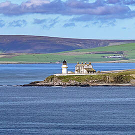 Helliar Holm Lighthouse In Scotland by Steven Sparks
