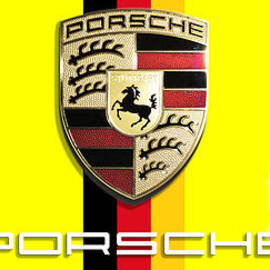 High Res Quality Porsche Logo - Hood Emblem German Flag by Stefano Senise
