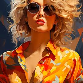 Highly detailed illustration of a fashionable woman by Andre Petrov