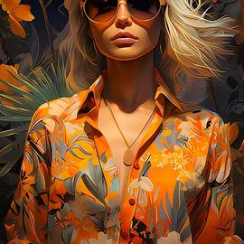 Highly detailed illustration of a fashionable woman No 1 by Andre Petrov