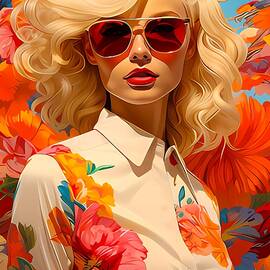 Highly detailed illustration of a fashionable woman No 4 by Andre Petrov