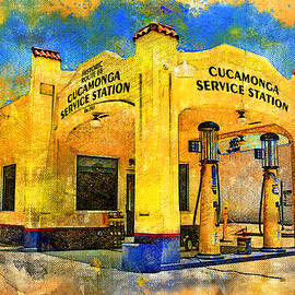Historic Route 66 Cucamonga Service Station, in Rancho Cucamonga, California by Nicko Prints