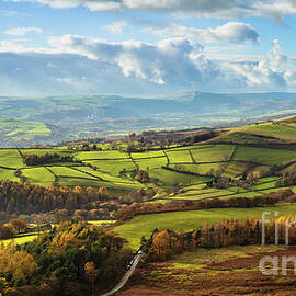 Hope Valley and Bamford Moor autumn, Peak District National Park, Derbyshire, England by Neale And Judith Clark
