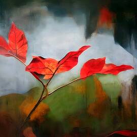 Huckleberry Leaves in Fall by Ursula Abresch