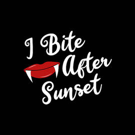 I Bite After Sunset Sexy Vampire Halloween by Flippin Sweet Gear