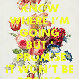 I Don't Know Where I'm Going Quote Art by Georgia Clare