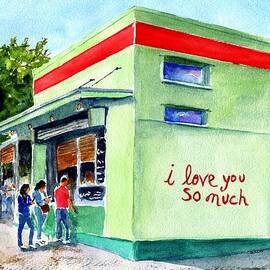 i love you so much - mural by Carlin Blahnik CarlinArtWatercolor