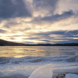 Icy Lake Waramaug Sunset by Dave King
