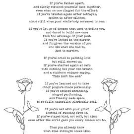 If Youve Survived Youre Already Enough Inspirational Modern Poem Print by Alta Wren by Alta Wren