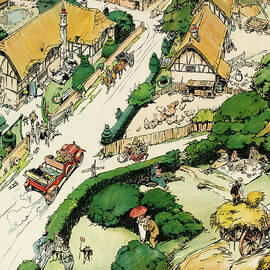 In the country - Humours of London - funny illustrations of typical British scenes by Tony Sarg by Tony Sarg