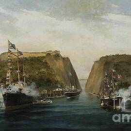 Inauguration of Corinth Canal by Antonios Valamontes