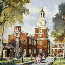 Independence Hall - Bicentennial Of The United States Constitution by John Swatsley