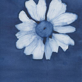 Indigo Daisy Flower by Elizabeth Reich